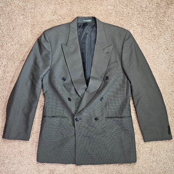 Brandini Other - Vintage Brandini for Foley's Blazer Mens 44R Double Breasted Wool Sport Coat